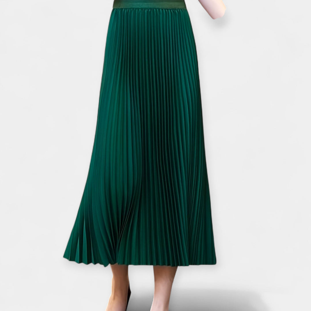 Long Pleated Satin Skirt Jasmine's Boutique Australia
