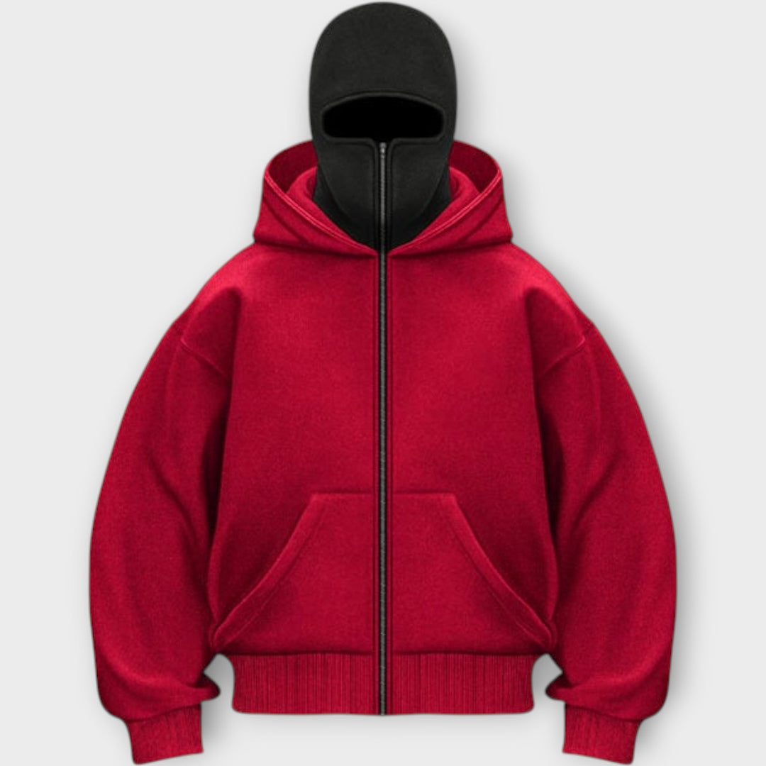 Hooded Sweatshirt with Front Zipper Liora Lane Boutique