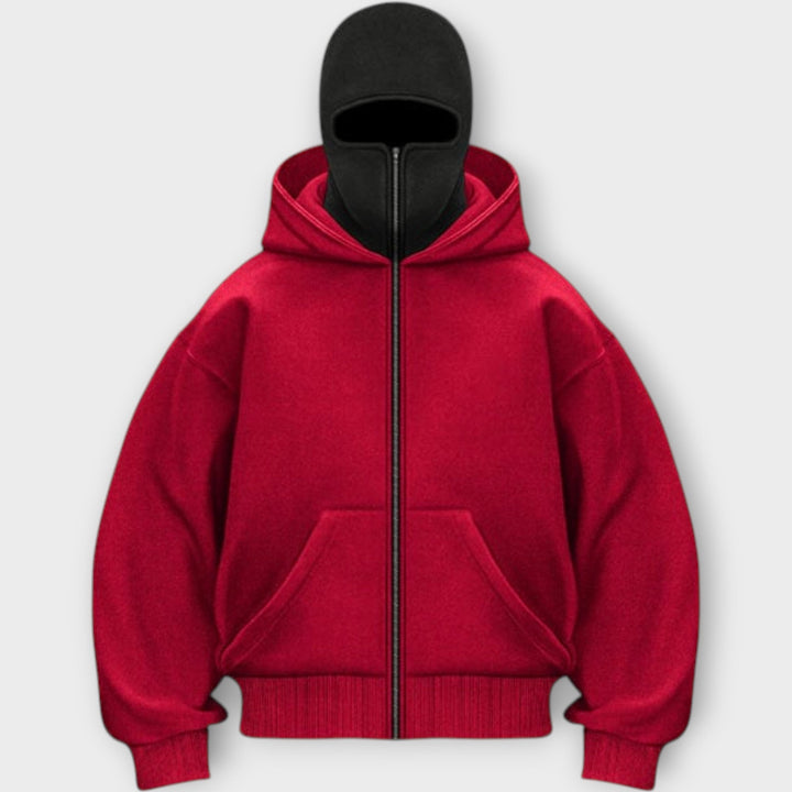 Hooded Sweatshirt with Front Zipper Liora Lane Boutique