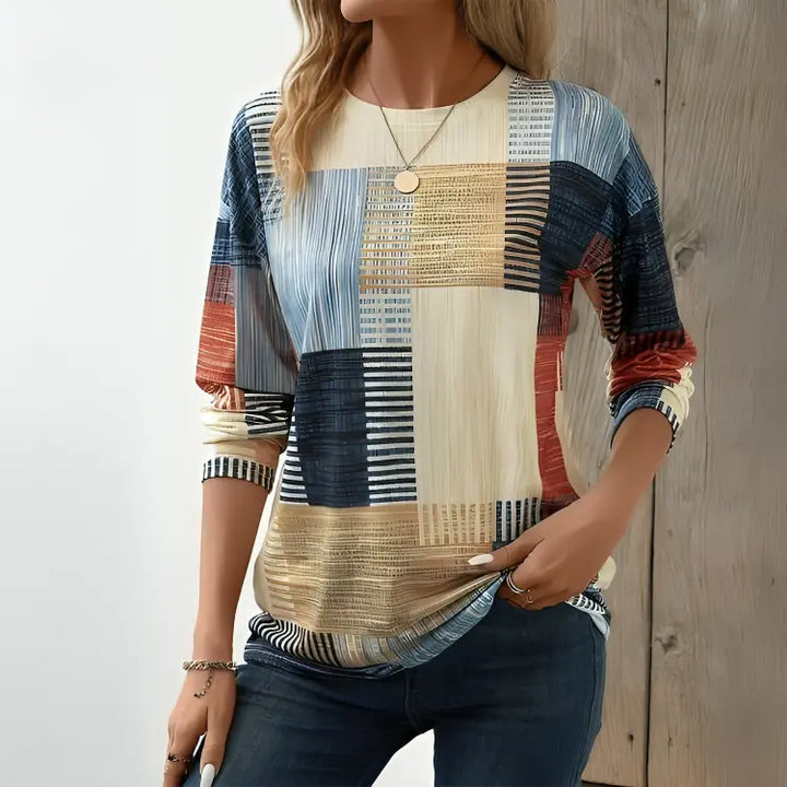 Autumn Mosaic Long Sleeve Top Jasmine's Boutique Australia