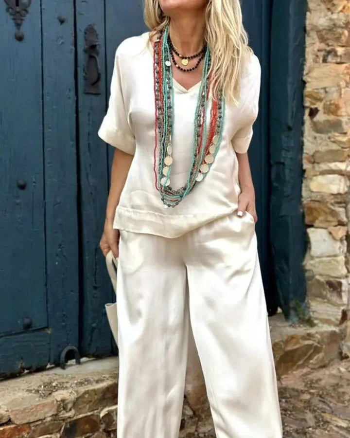 Effortless Chic Wide-Leg Set Jasmine's Boutique Australia