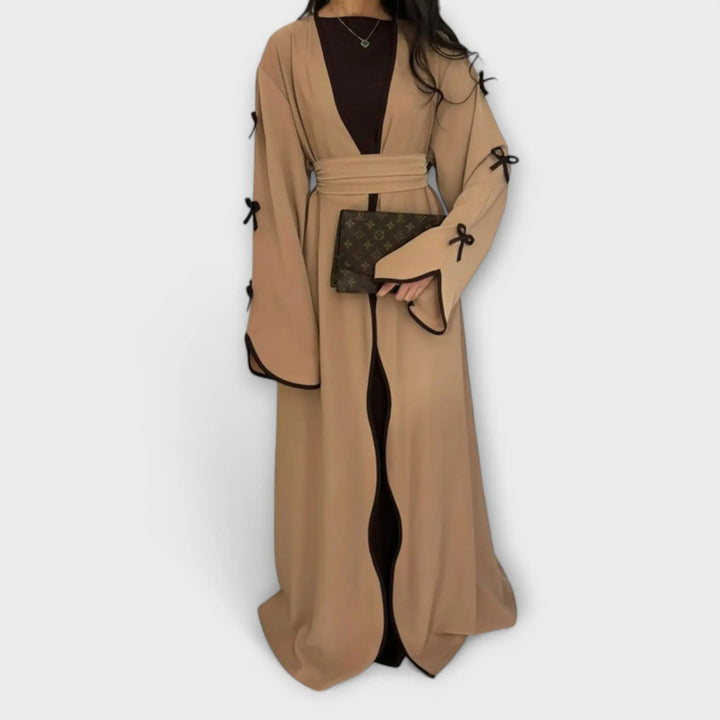 Stylish Cardigan and Dress Combined with Striped Decoration Jasmine's Boutique Australia