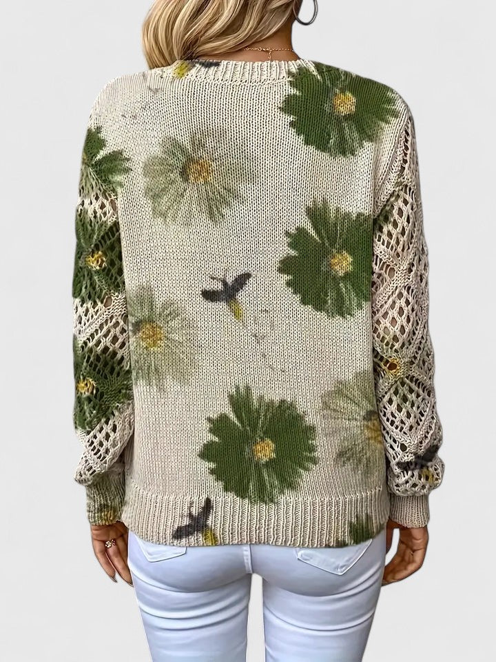 Beatrice | Floral Knit Jumper  Liora Lane Boutique