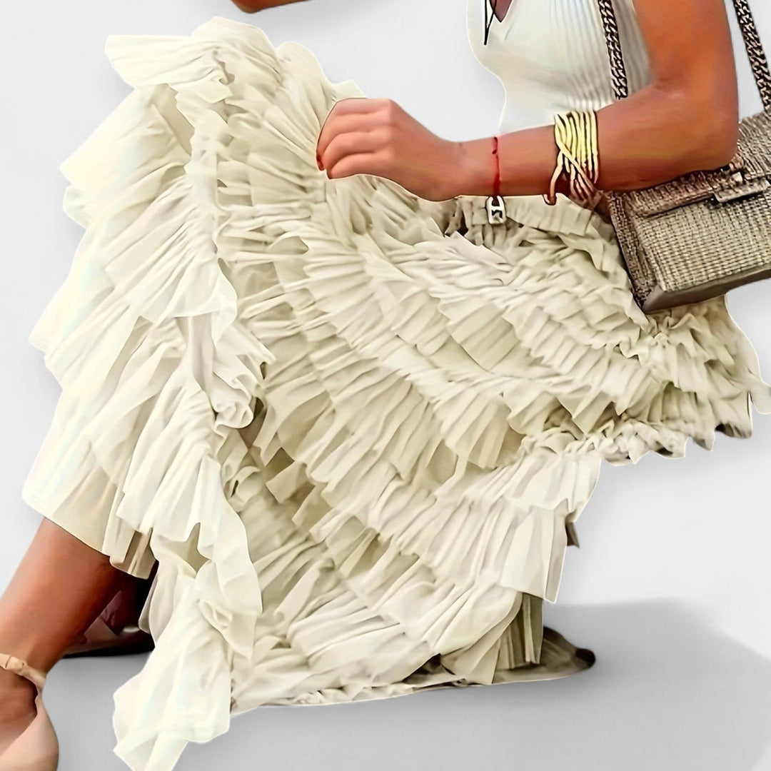 Boho Skirt with Mesh Satin Hem Jasmine's Boutique Australia