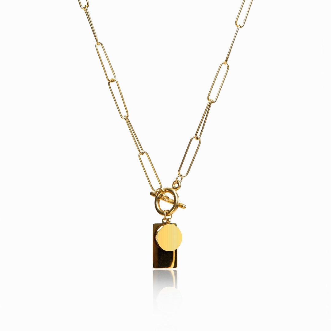 Rectangular Clasp Gold Necklace Jasmine's Boutique Australia