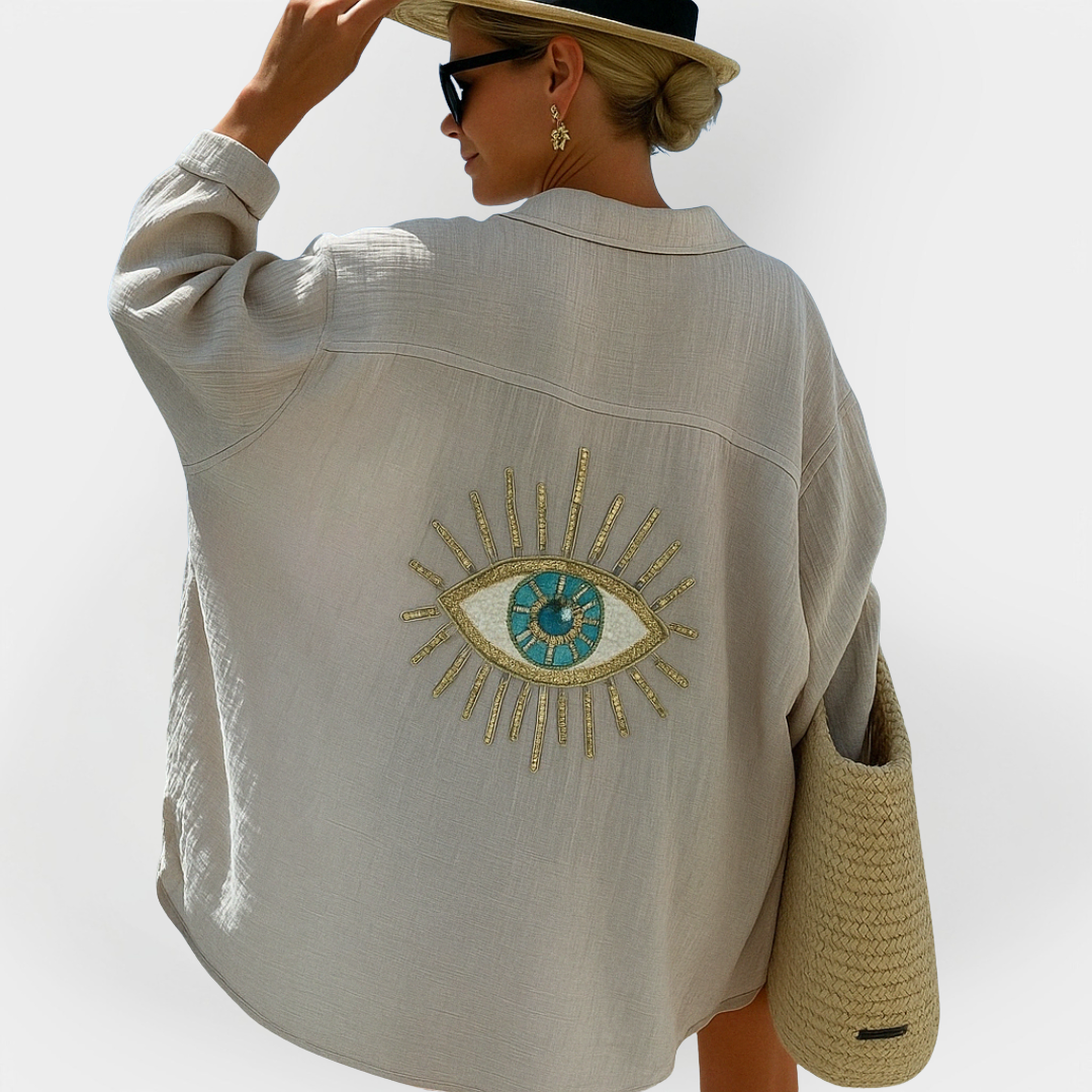 Beach Shirt with Eye Design Jasmine's Boutique Australia