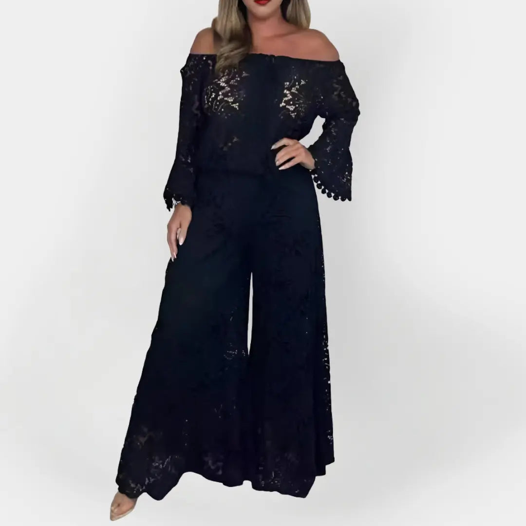 Full-Length Jumpsuit with Off-Shoulder Design and Lace Jasmine's Boutique Australia