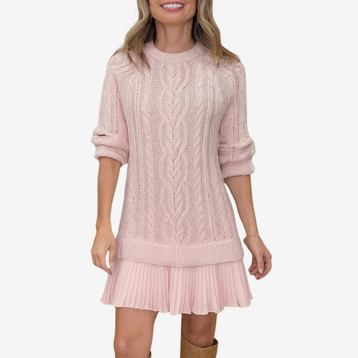 Chloe | Knitted Sweater Dress  Liora Lane Boutique Dress Pink / UK 20 (3XL) 44.95