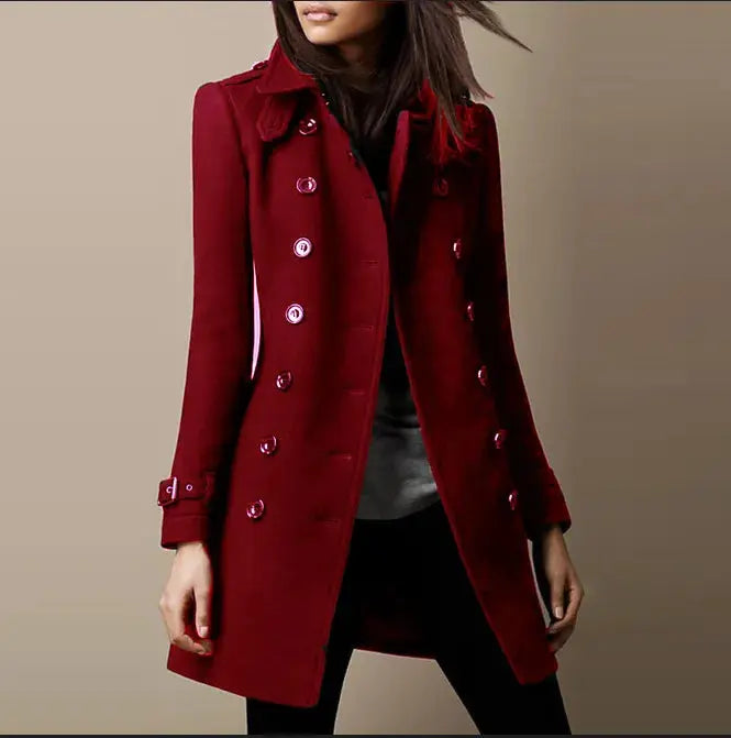 Classic Black Double-Breasted Coat Jasmine's Boutique Australia