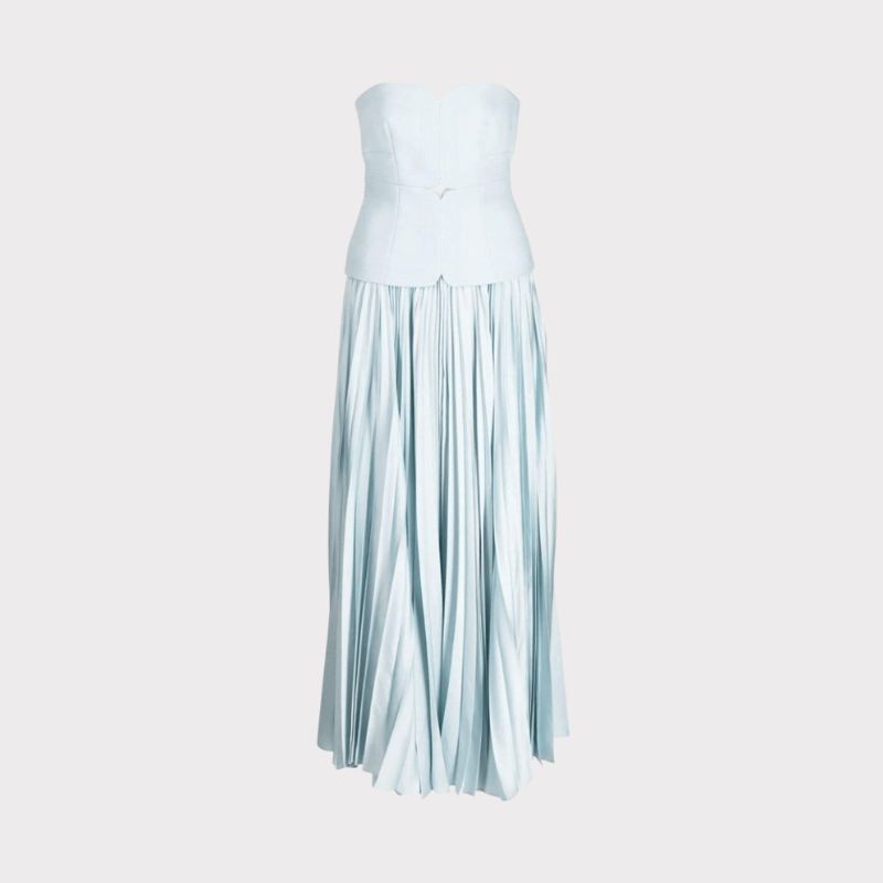 Clara | Off-Shoulder Pleated Maxi Dress Liora Lane Boutique