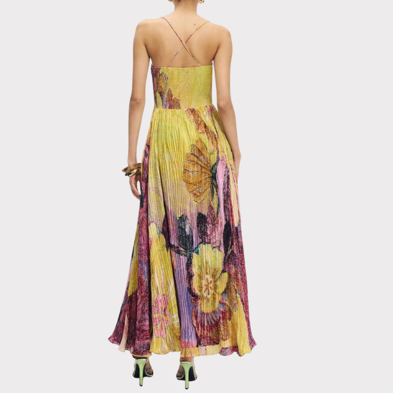Delilah | Pleated Maxi Dress Liora Lane Boutique
