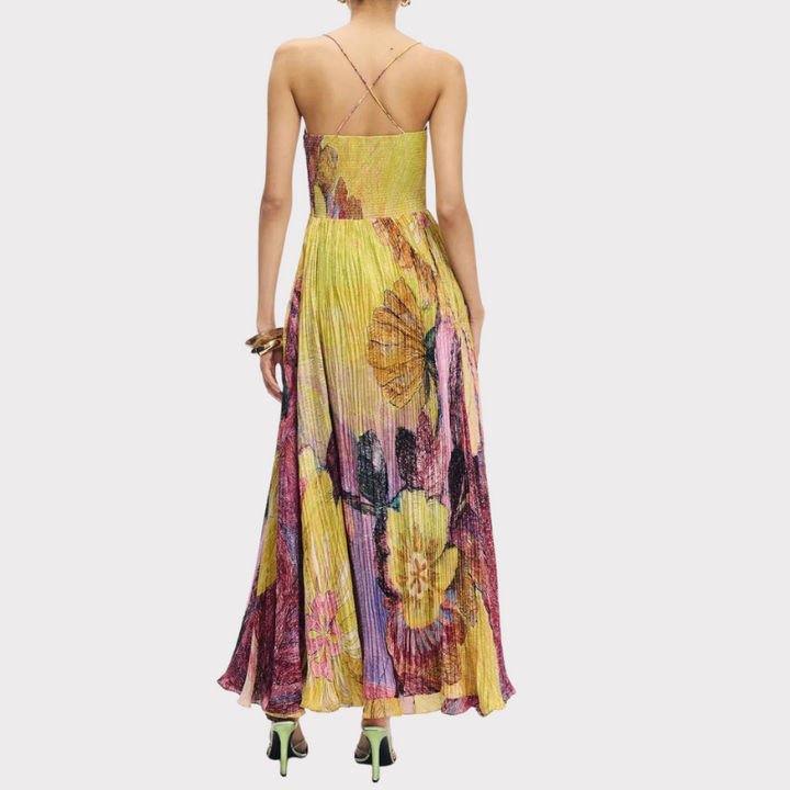 Delilah | Pleated Maxi Dress Liora Lane Boutique