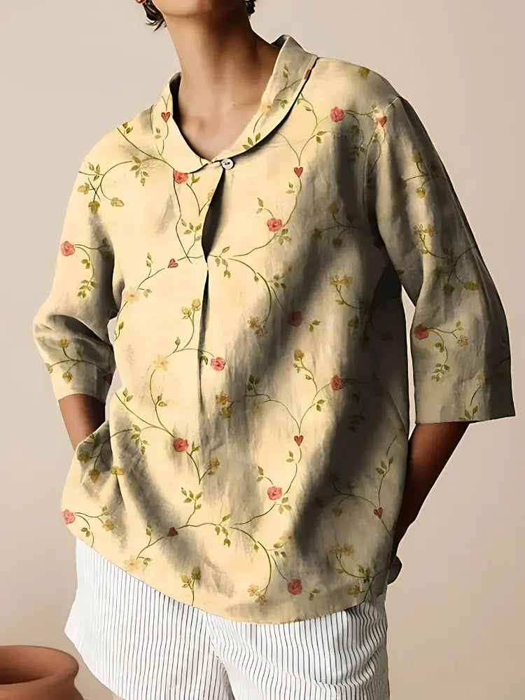 Vintage Floral Pleat Blouse Jasmine's Boutique Australia
