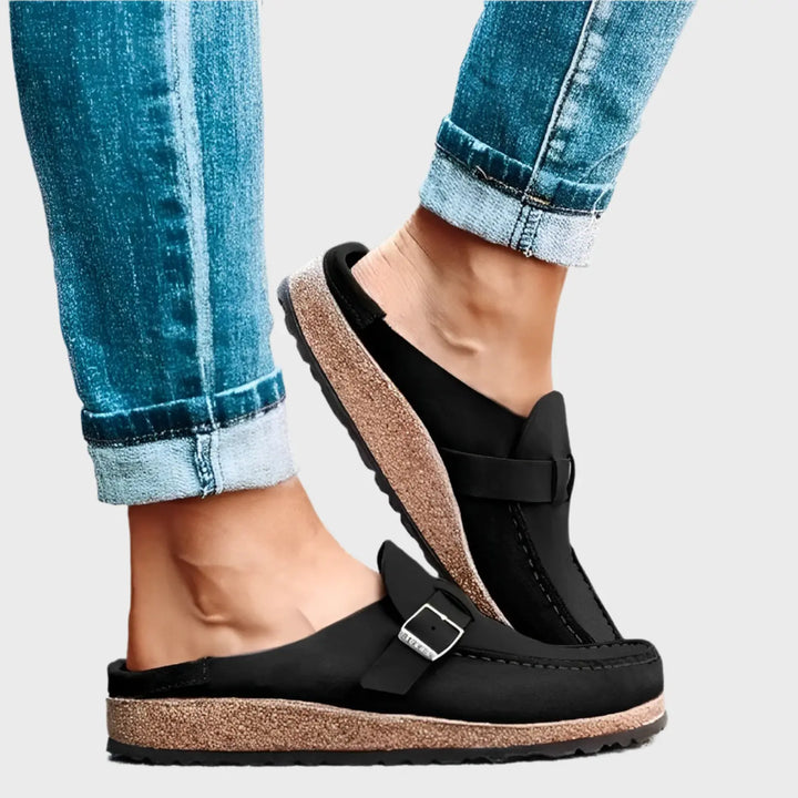 Sage Buckle Comfort Loafers Jasmine's Boutique Australia