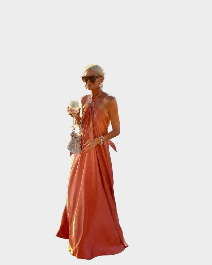 Satin Backless Maxi Dress Jasmine's Boutique Australia