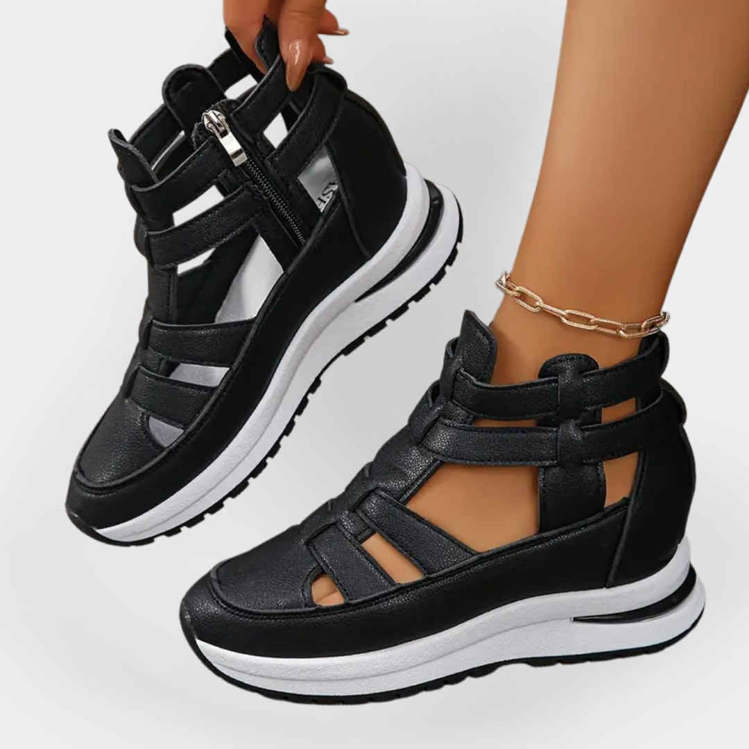 Elegant Lightweight Sandal with Heel and Side Zipper Liora Lane Boutique
