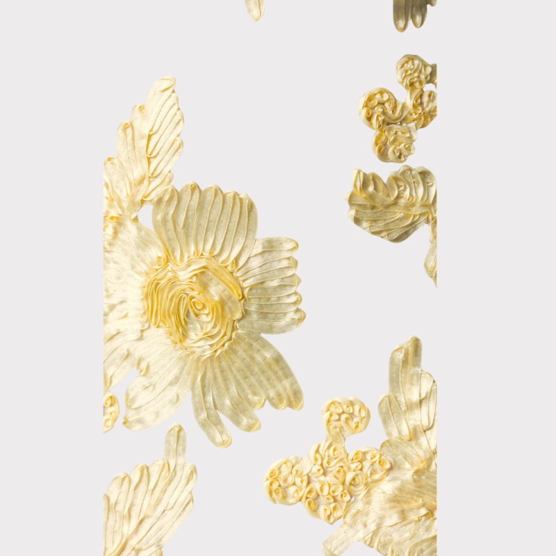 Celeste | One-Shoulder Embroidered Mesh Maxi Dress Liora Lane Boutique
