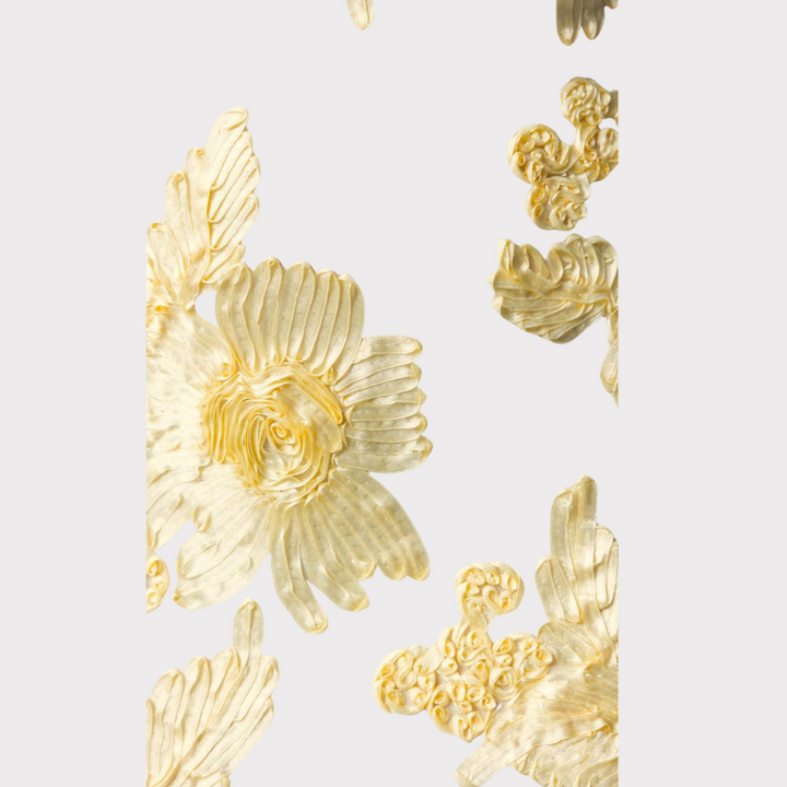 Celeste | One-Shoulder Embroidered Mesh Maxi Dress Liora Lane Boutique