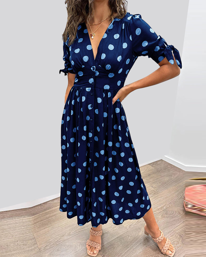 Monique™ | Elegant Polka Dot Dress Jasmine's Boutique Australia