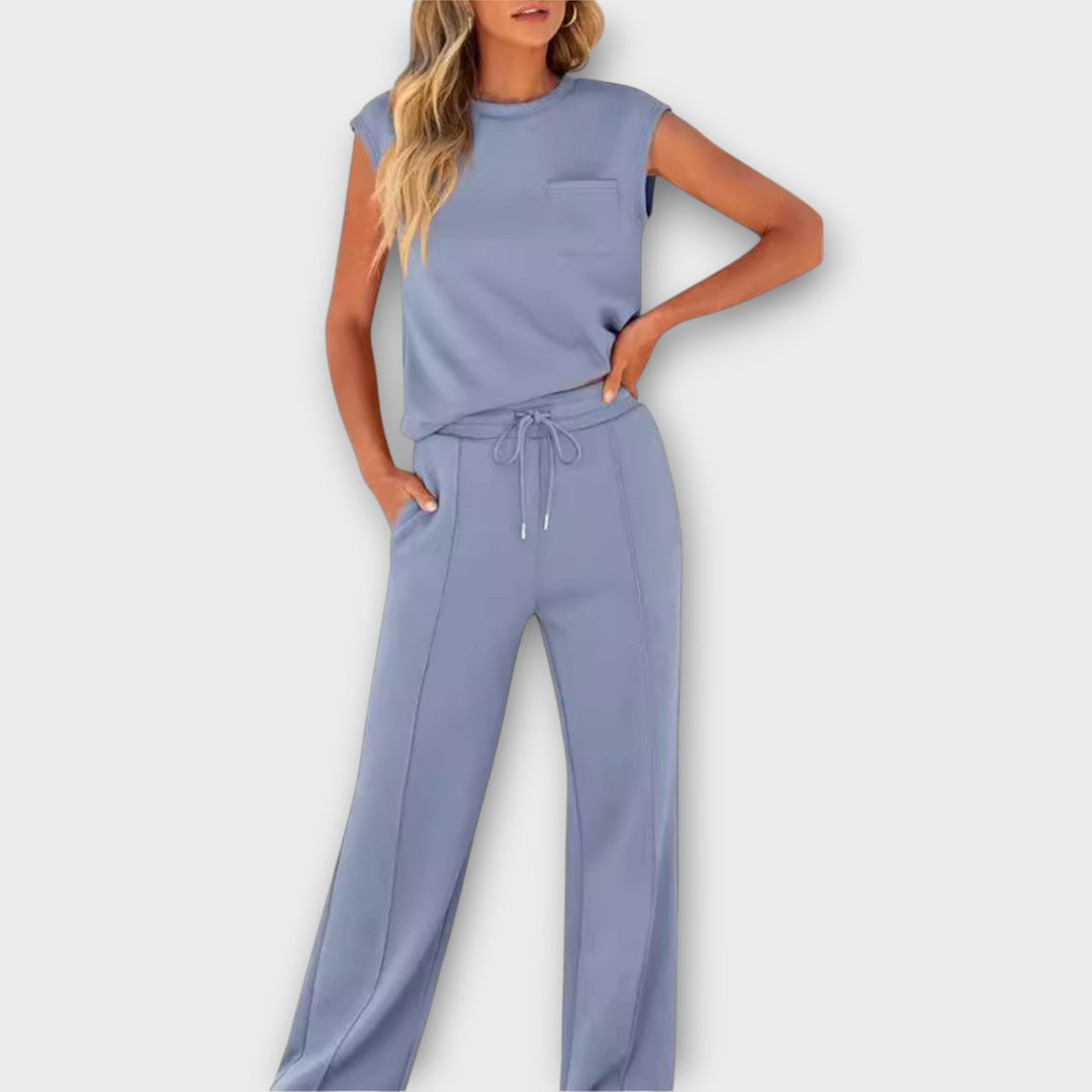 Sleeveless top and pants set with drawstring Jasmine's Boutique Australia