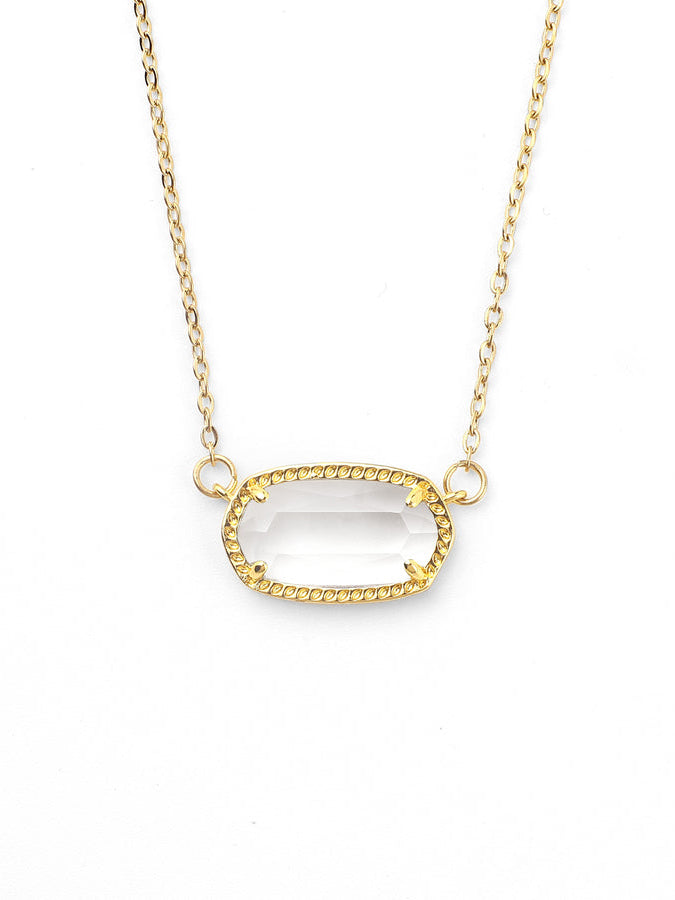 Oval Birthstone Pendant Necklace Jasmine's Boutique Australia