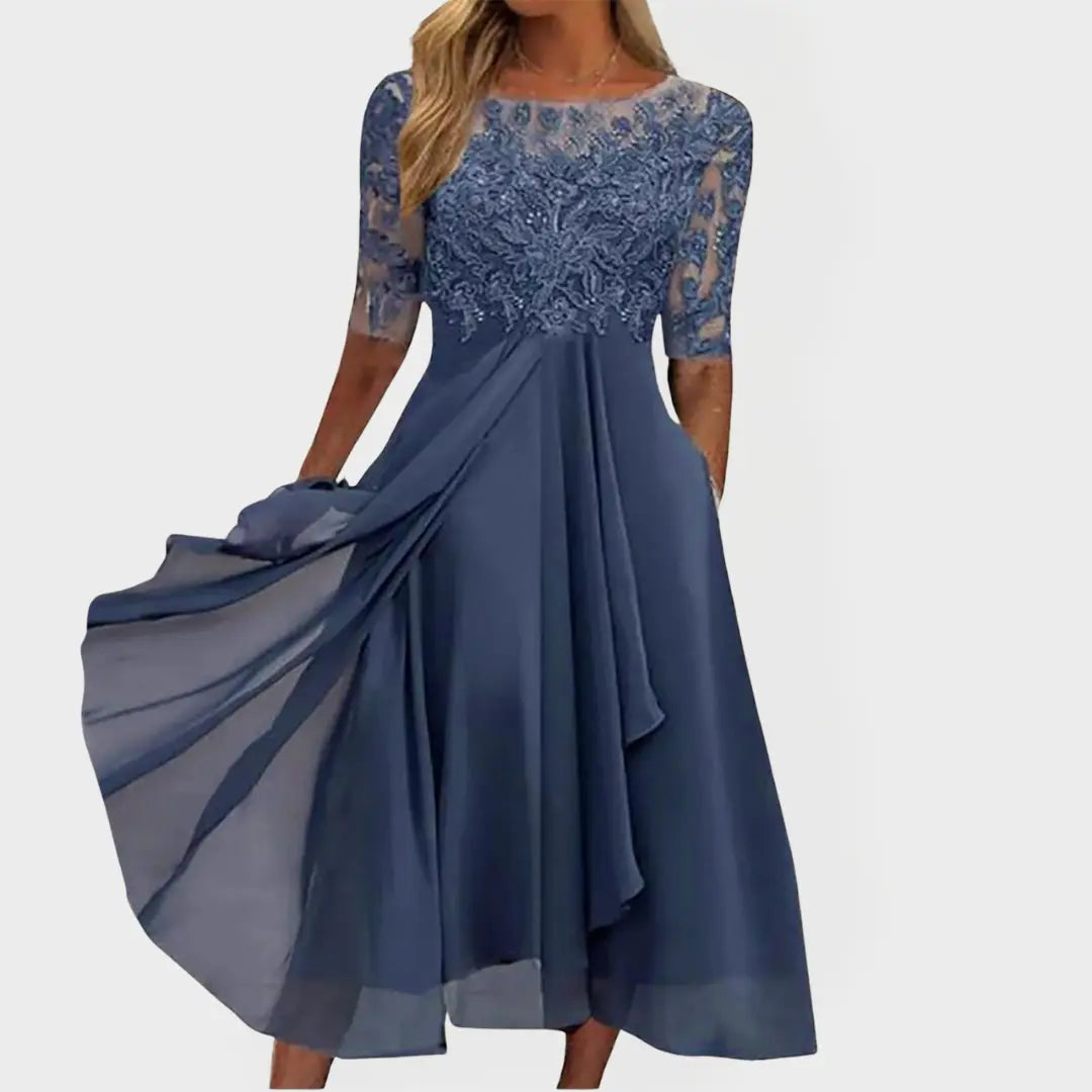 Embroidered Dress with Lace and Romantic Feel Jasmine's Boutique Australia