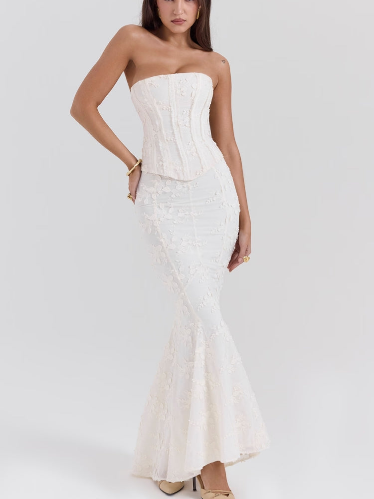 Off Shoulder Embroidered Maxi Dress Jasmine's Boutique Australia