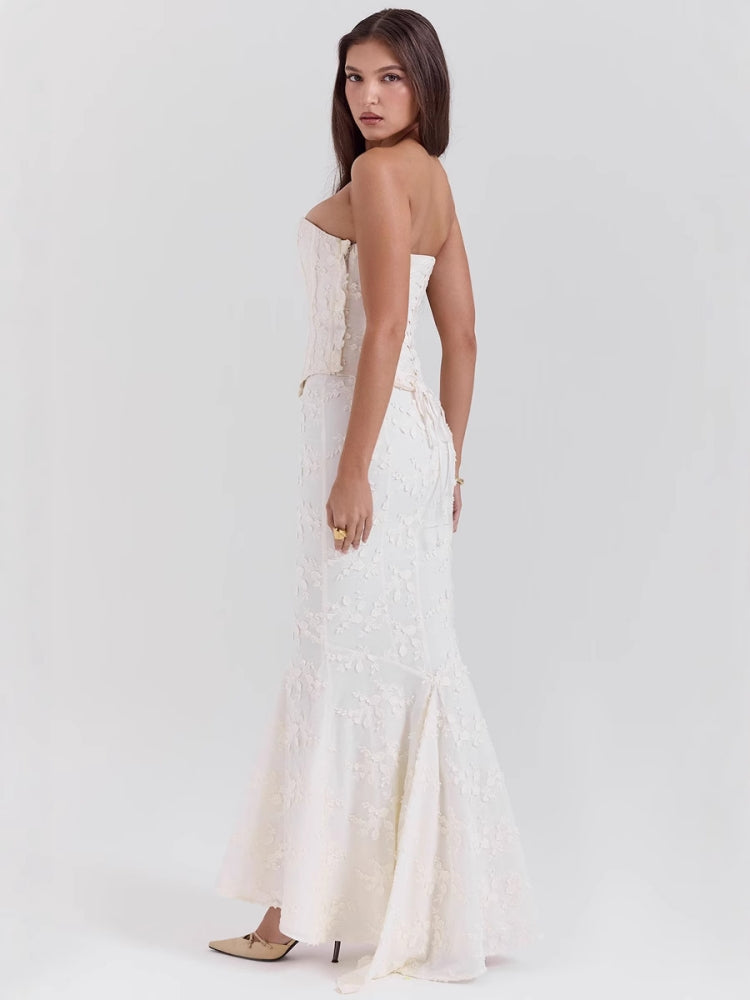 Off Shoulder Embroidered Maxi Dress Jasmine's Boutique Australia