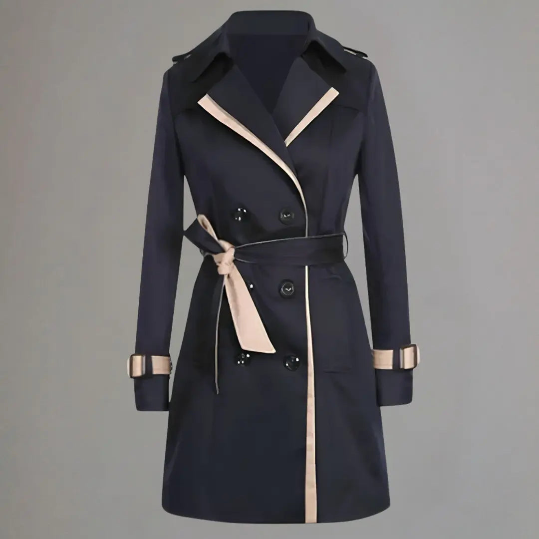 Clara Elegance Trimmed Trench Coat Jasmine's Boutique Australia