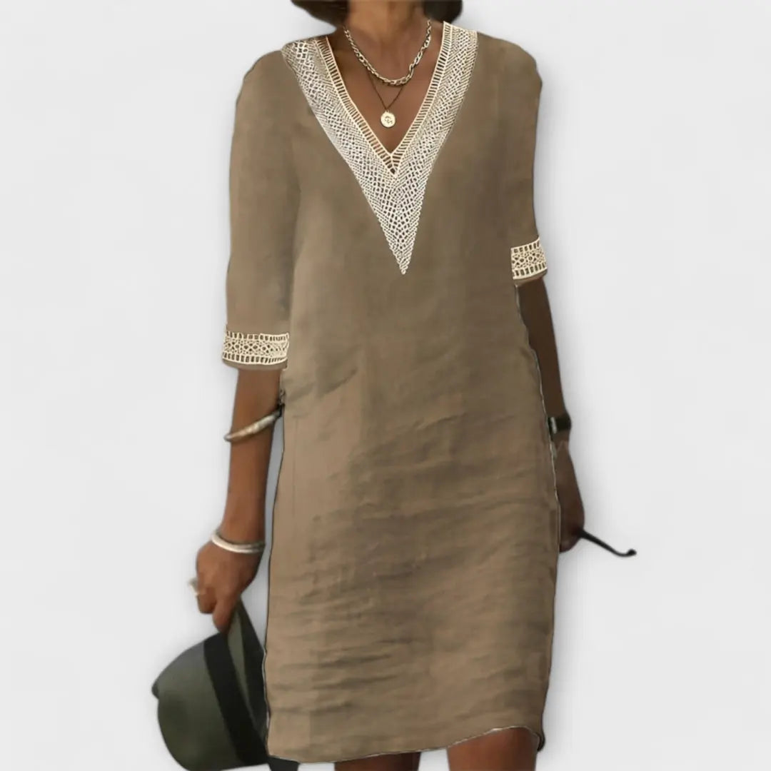 Ivory Grace Crochet-Trim Dress Jasmine's Boutique Australia