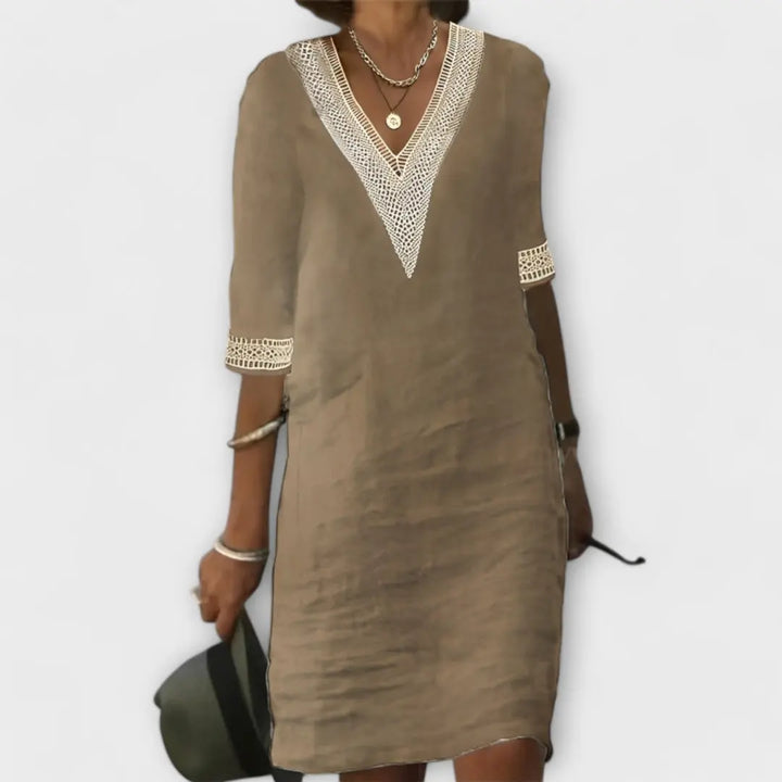 Ivory Grace Crochet-Trim Dress Jasmine's Boutique Australia