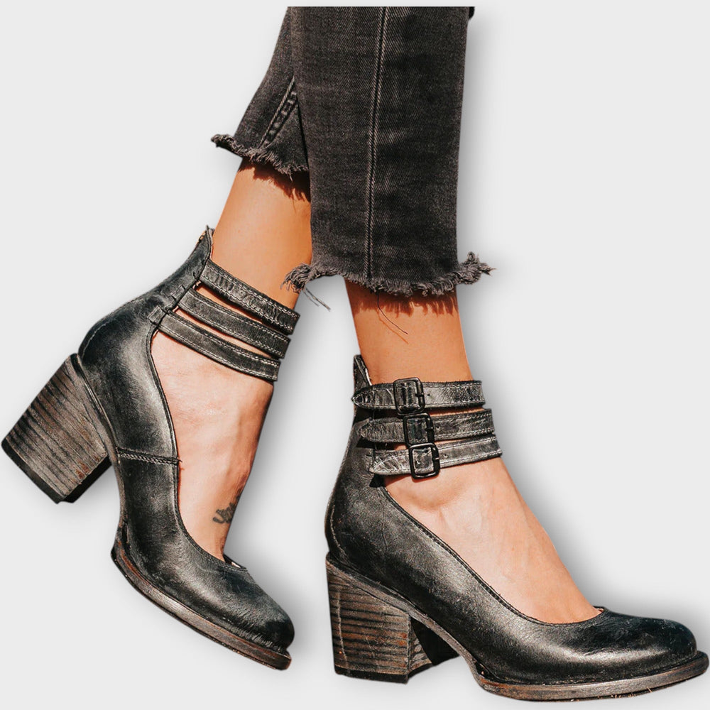 Shoes with Multiple Straps and Thick Heel Jasmine's Boutique Australia