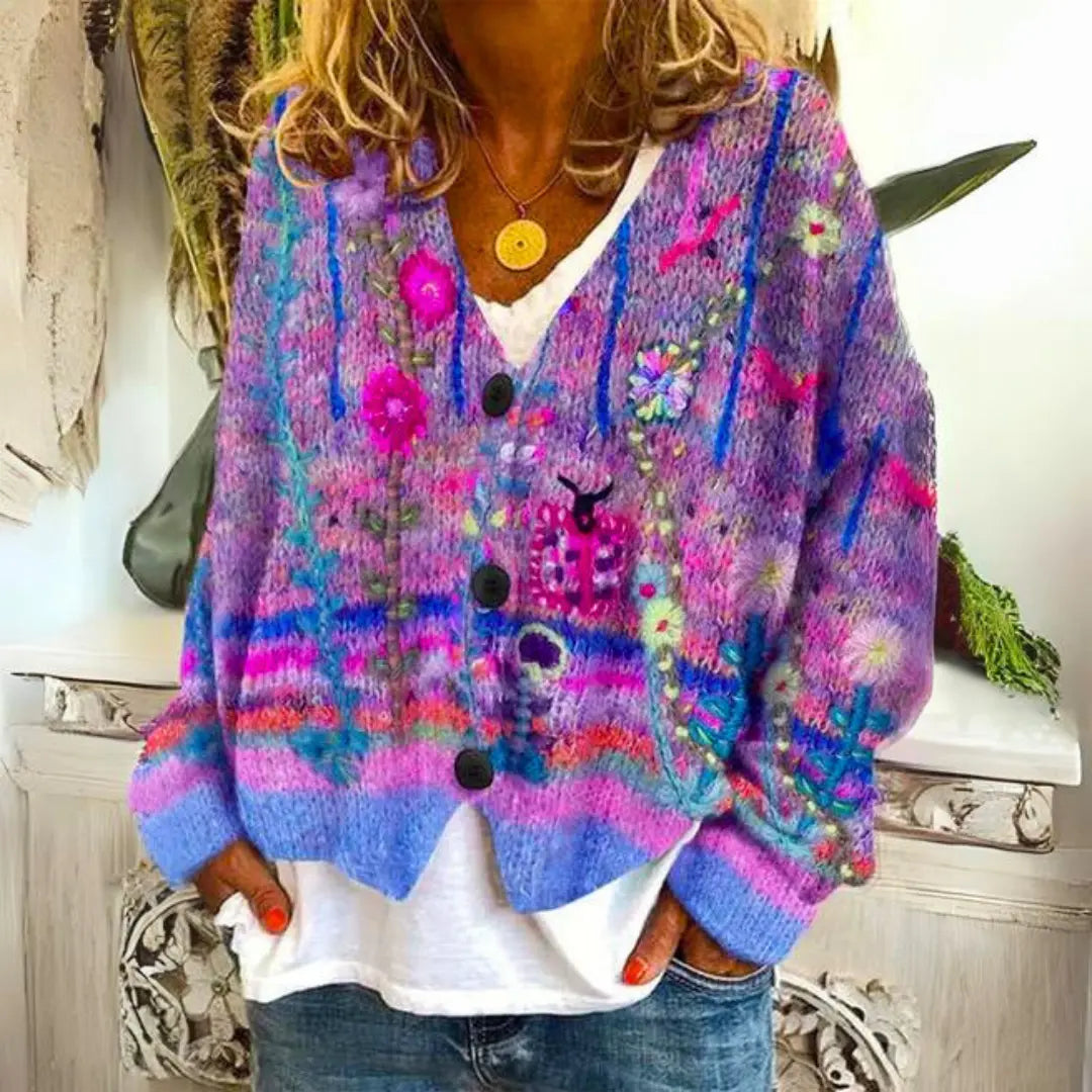 Meadow Bloom Artistic Cardigan Jasmine's Boutique Australia
