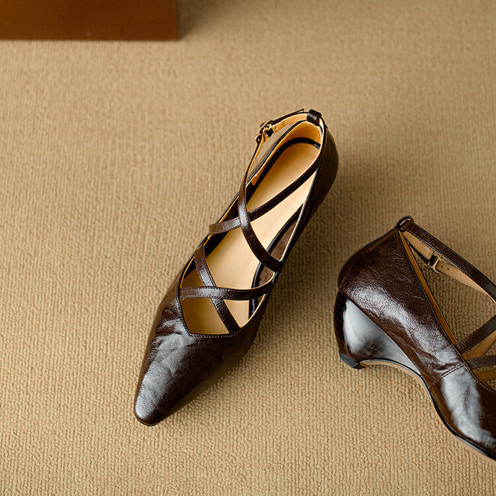 Lira Genuine Leather Heels  Liora Lane Boutique