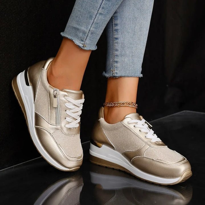 GlamRise Metallic Wedge Sneakers Jasmine's Boutique Australia