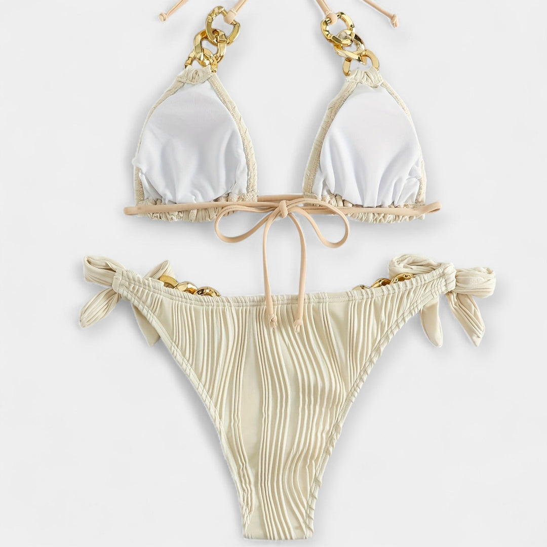 Striped Bikini Set with Ruffles Jasmine's Boutique Australia