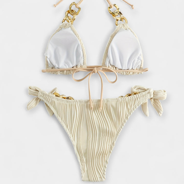 Striped Bikini Set with Ruffles Jasmine's Boutique Australia