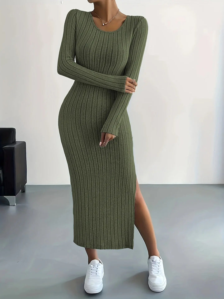 Sleek Ribbed Knit Bodycon Maxi Dress Jasmine's Boutique Australia