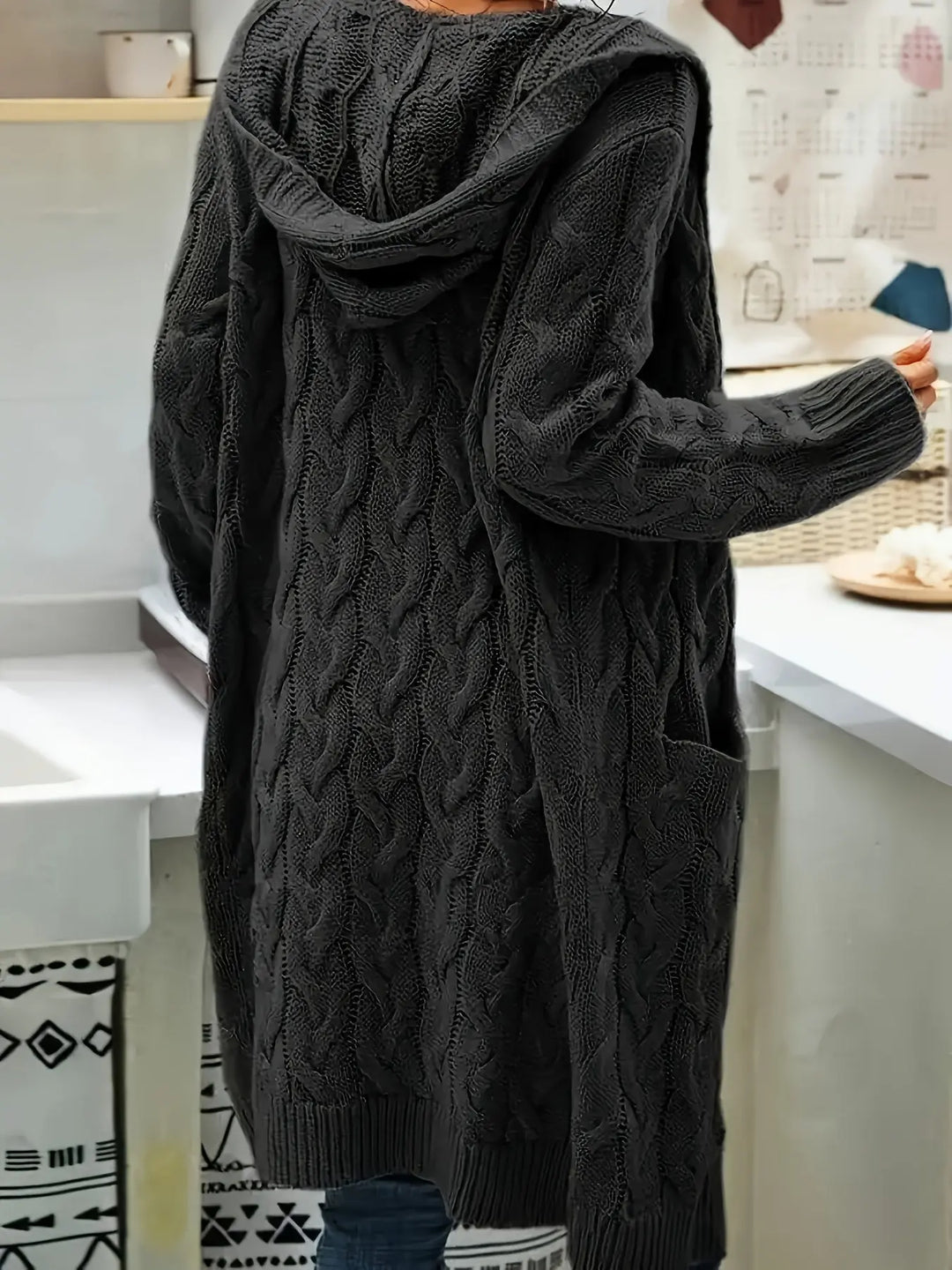 Silver Knit Longline Cardigan Jasmine's Boutique Australia