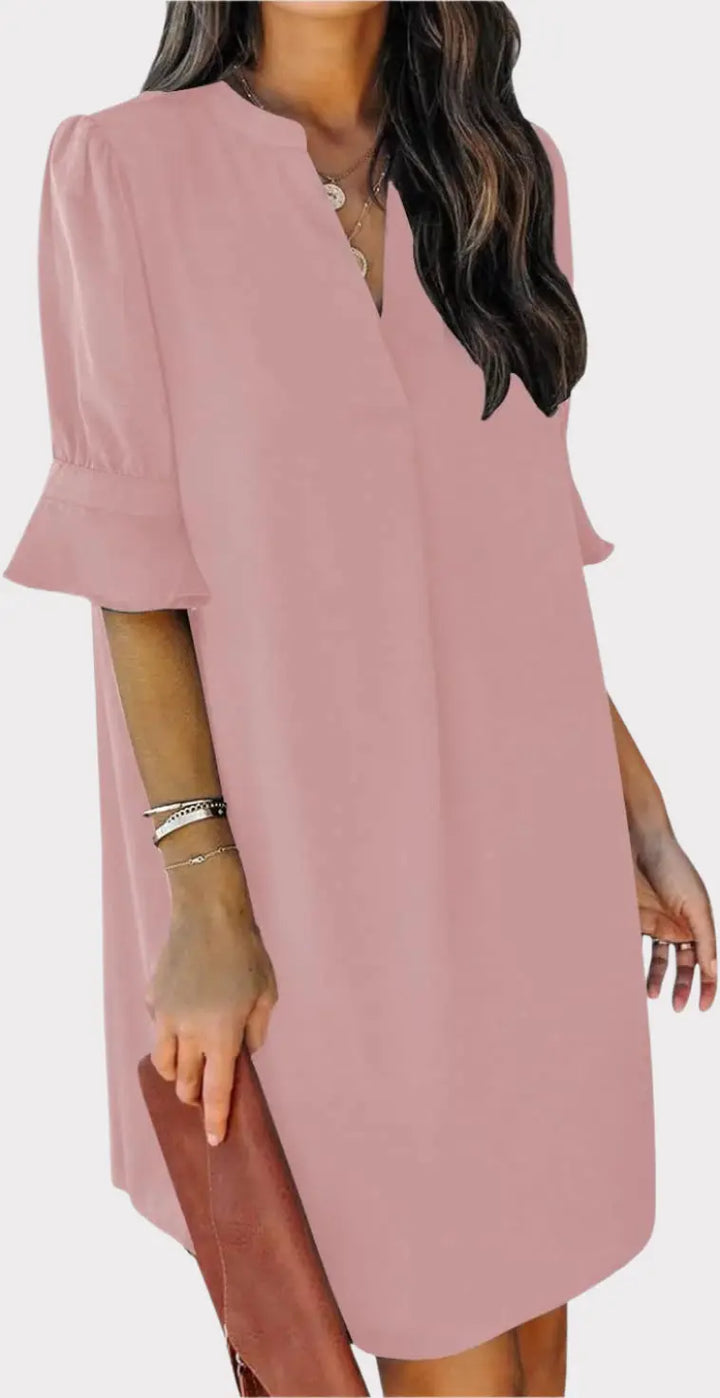 Summer Dresses for Women V Neck Ruffle Short Sleeve Casual Shift Dress Jasmine's Boutique Australia