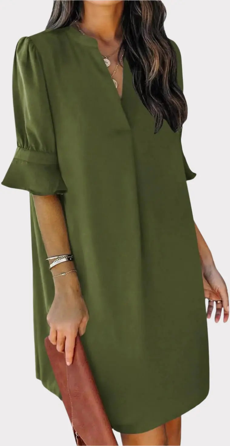 Summer Dresses for Women V Neck Ruffle Short Sleeve Casual Shift Dress Jasmine's Boutique Australia