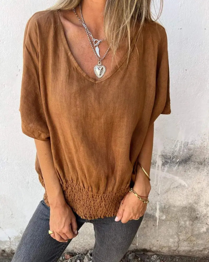 Sand Dune Relaxed Linen Top Jasmine's Boutique Australia
