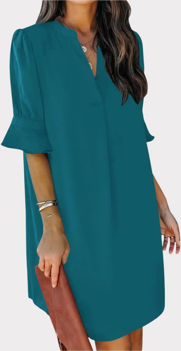 Summer Dresses for Women V Neck Ruffle Short Sleeve Casual Shift Dress Jasmine's Boutique Australia
