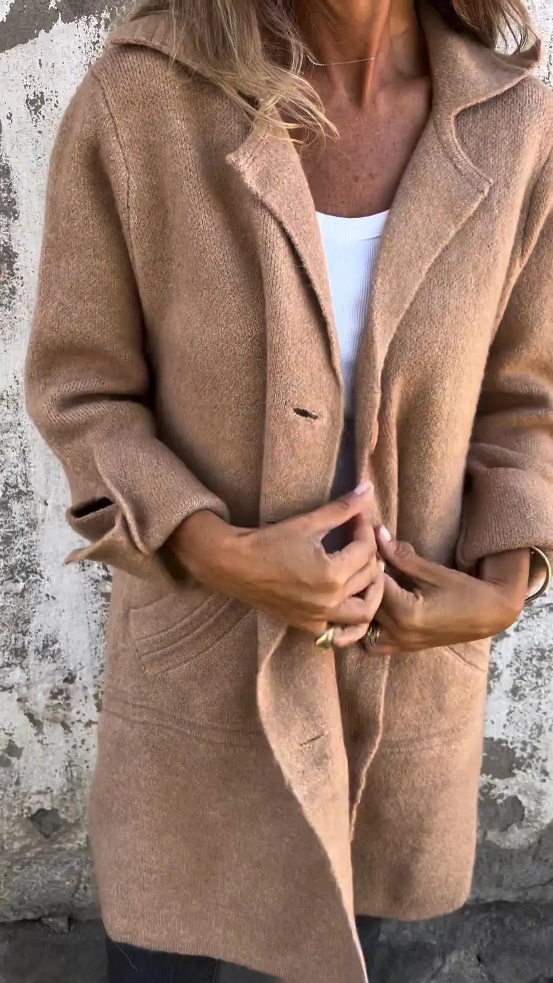 Haven Button-Front Coat Jasmine's Boutique Australia