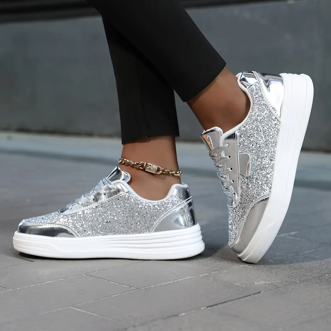 GlamStride Gold Glitter Sneakers Jasmine's Boutique Australia