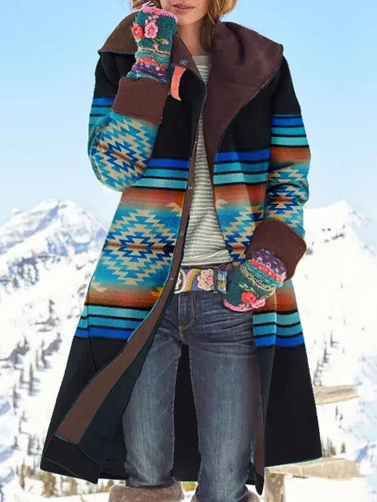 Sierra Horizon Patterned Winter Coat Jasmine's Boutique Australia