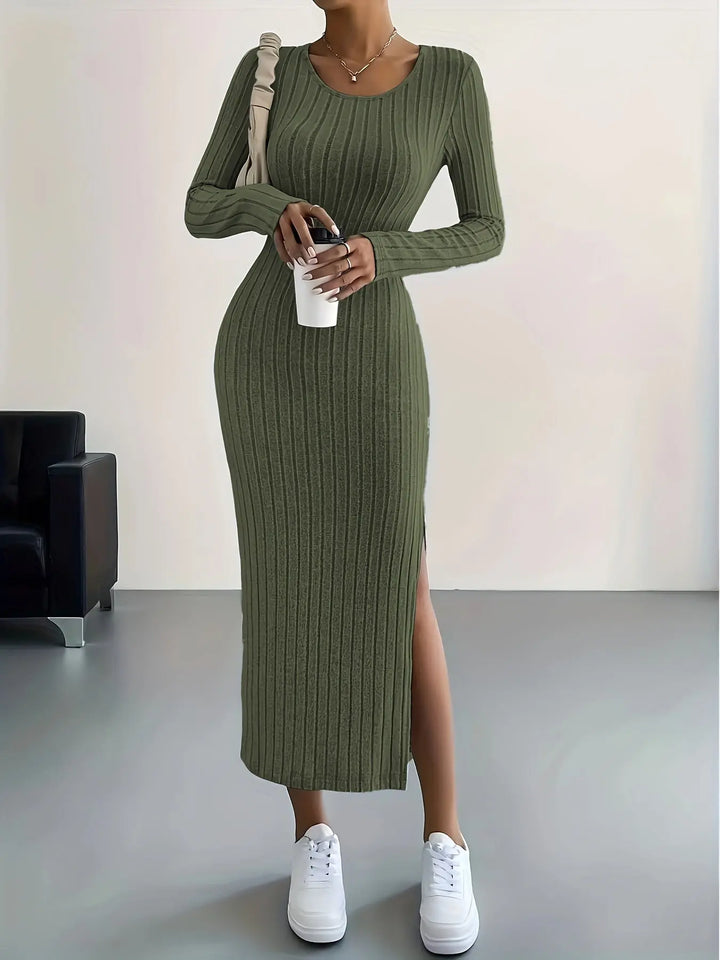 Sleek Ribbed Knit Bodycon Maxi Dress Jasmine's Boutique Australia