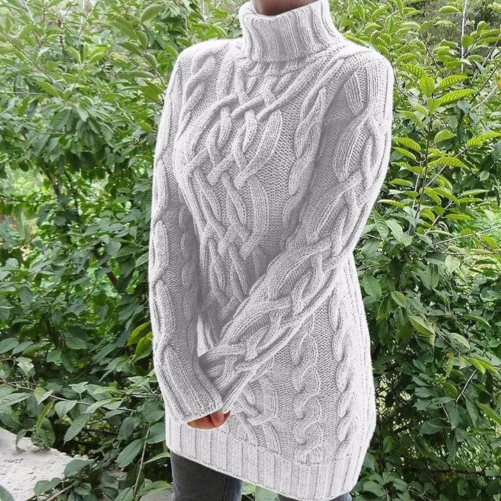 Midnight Cable Knit Turtleneck Dress Jasmine's Boutique Australia