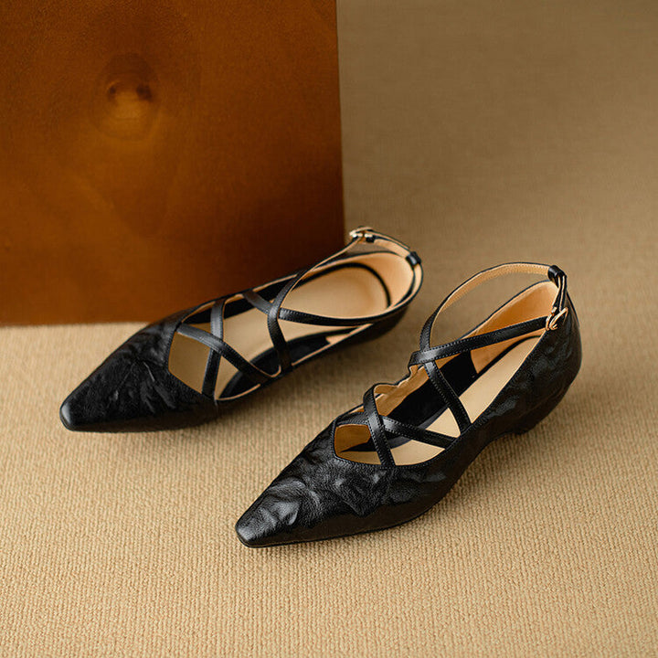 Lira Genuine Leather Heels  Liora Lane Boutique