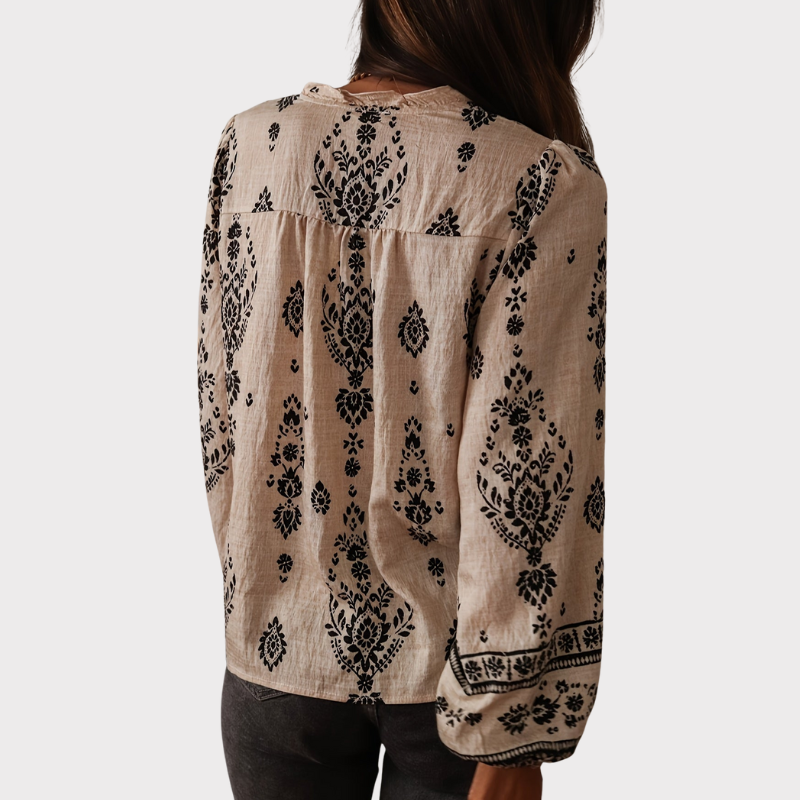 Chic Lantern Sleeve Blouse Top Liora Lane Boutique